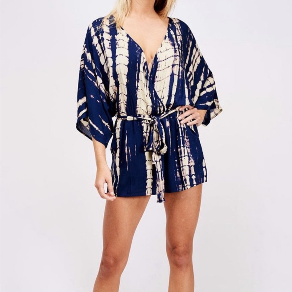 NWT $110 Tie Dye Romper Coverup - Picture 2 of 3
